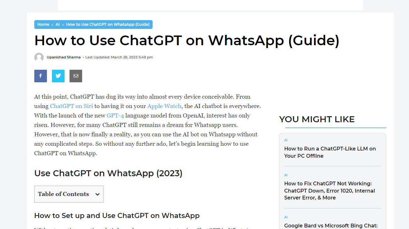 How to Use ChatGPT on WhatsApp (Guide)