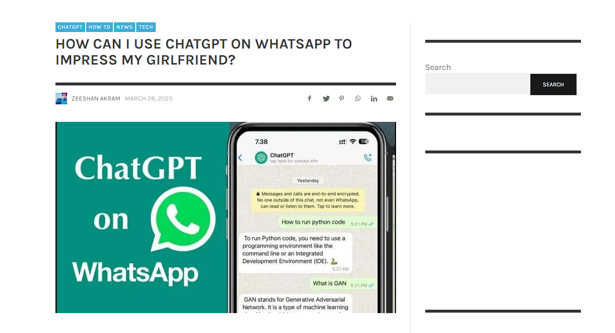 How can I use chatCPT on whatsapp to impress my Girlfriend?